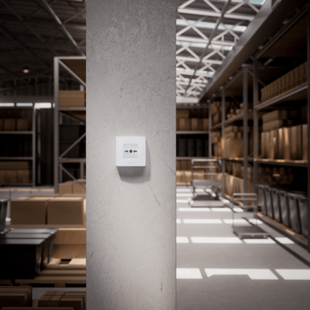 Wireless Fire Alarm Call Point | Resettable Element & LED Indicator | 1700m Range | by Dicker Data