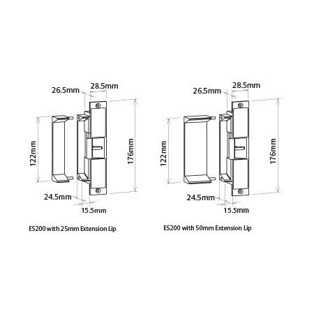 Electric Strike Lockwood ES200 | 12VDC Fail Safe | 850kg Holding Force | Stainless Steel | by Dicker Data