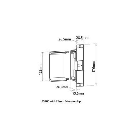 Electric Strike Lockwood ES200 | 12VDC Fail Safe | 850kg Holding Force | Stainless Steel | by Dicker Data