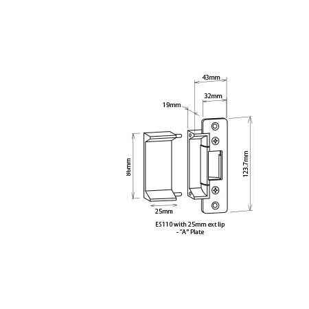 LOCKWOOD ES110 Fail Safe Electric Strike | IP56 Weather Resistant | 680 kg Holding Force | by Dicker Data