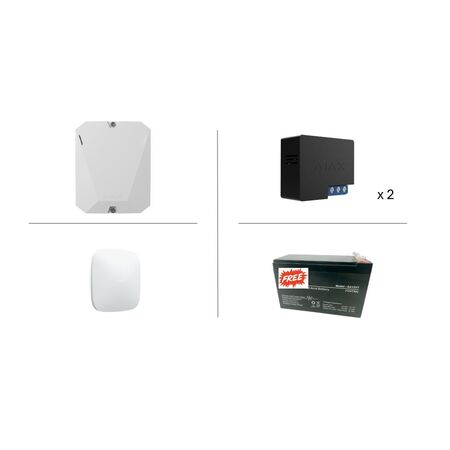 Ajax Alarm Upgrade Kit | MultiTransmitter for 18 Zones | Instant Alarm Delivery | Free 12VDC 7AH SLA Battery | by Dicker Data