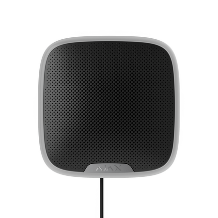 AJAX StreetSiren Fibra Black | Adjustable 85-113 dB | IP54 Rated | by Dicker Data