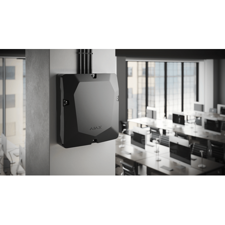 AJAX CASE D FIBRA Black | Durable Casing | Supports 8 Devices | Bubble Level Included | by Dicker Data