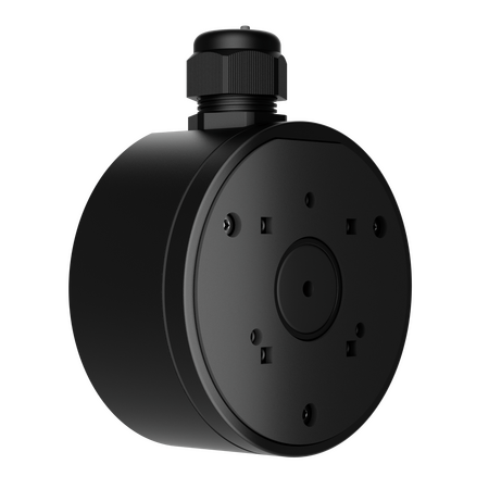 AJAX Camera Junction Box Black | Waterproof Aluminum | PG21 Cable Gland | Sealing Ring for 1 or 2 Cables | by Dicker Data