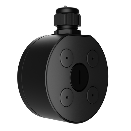 AJAX Camera Junction Box Black | Waterproof Aluminum | PG21 Cable Gland | Sealing Ring for 1 or 2 Cables | by Dicker Data