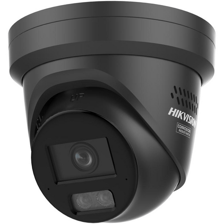 HIKVISION COLORVU3.0 6MP Black Strobe Audio Turret | 2.8mm Lens | IP67 Rated | by Dicker Data
