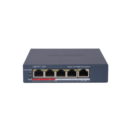4 Port Managed PoE Switch | 60W Power Budget | 1 Uplink Port | by Dicker Data