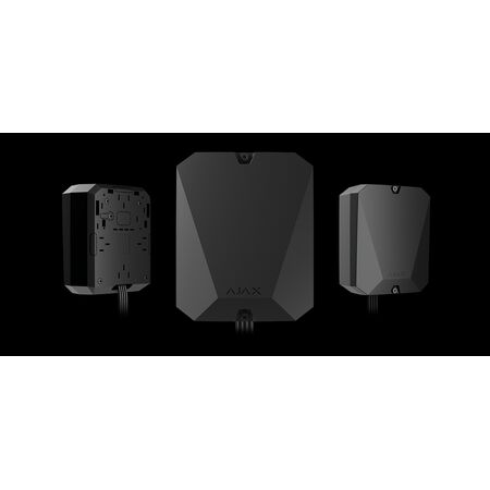 AJAX HUB HYBRID (4G) FIBRA BLACK | Supports 100 Devices | Dual Micro-SIM Slots | IP30 Protection | by Dicker Data