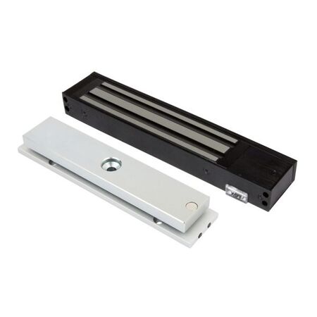Electromagnetic Single Maglock | 280kg Holding Force | Monitored with LED Status | Slim Black Design | by Dicker Data