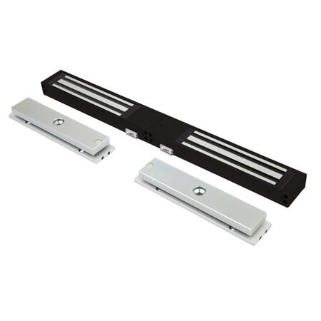 Electro Magnetic Double Maglock | 280kg Holding Force | Slim Black Design | LSS & DSS Monitoring | by Dicker Data