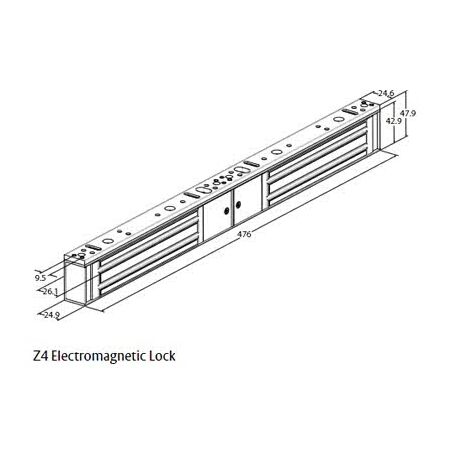 Double Maglock Monitored 12/24VDC | 500kg Holding Force | Fail-Safe Design | by Dicker Data