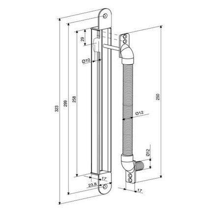 LOCKWOOD 270MM Power Cable LC8810 | Vandal-Resistant | Fire Rated 4 Hours | Concealed Design | by Dicker Data