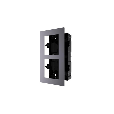 HIKVISION Intercom Double Module Housing | Flush Mount | Durable Plastic | Includes Gang Box & Screws | by Dicker Data