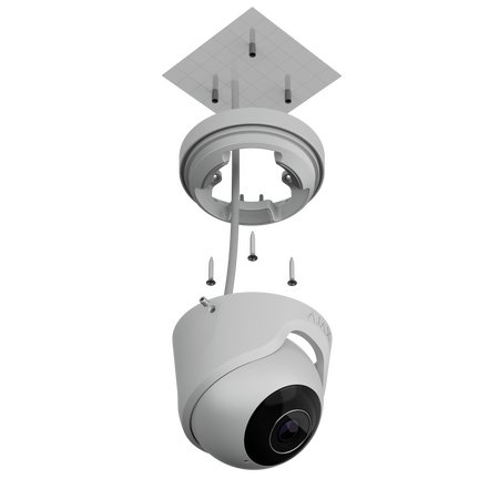 AJAX TurretCam 5 MP Wired Security Camera | True WDR & AI Object Recognition | IR Night Vision | by Dicker Data