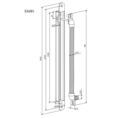 LOCKWOOD 497MM Power Cable Transfer Lead Cover | Supports 7.5mm Diameter | Multicore Cable Recommended | by Dicker Data
