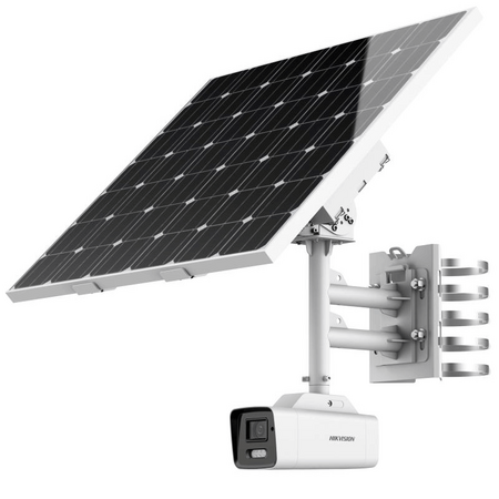 HIKVISION Solar ANPR 4MP Bullet Camera Kit | 80W Solar Panel | Vari-focal 8-32mm Lens | IR 50M Range | by Dicker Data