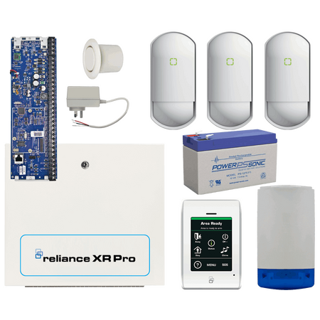 DAS Reliance XRPRO Security Kit | Metal Housing PCB | XR Touch Control Panel | OPTEX FLIP-X Sensors | by Dicker Data