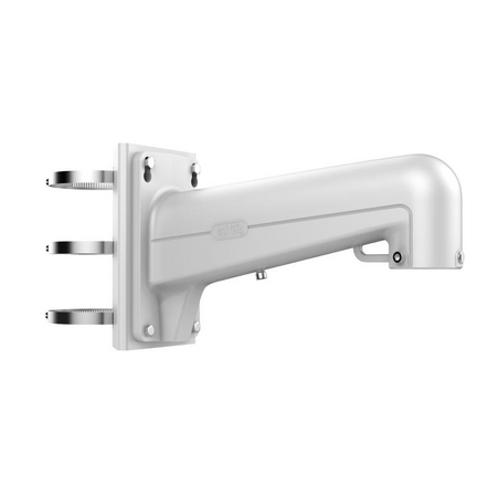 Pole Mount Bracket for PTZ Cameras | Durable Aluminum & Steel | Hikvision White Finish | by Dicker Data