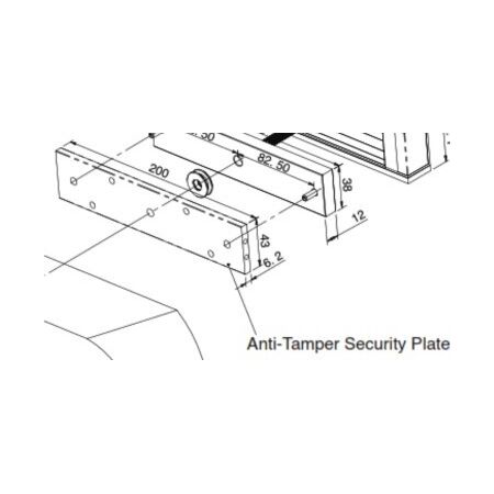 Anti-Tamper Plate for EM3500 Series | High-Strength Material | Prevents Tampering | by Dicker Data