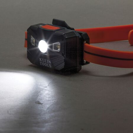 Rechargeable Headlamp with Silicone Strap, 400 Lumens, All-Day Runtime