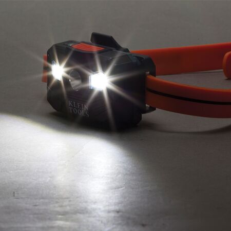 Rechargeable Headlamp with Silicone Strap, 400 Lumens, All-Day Runtime