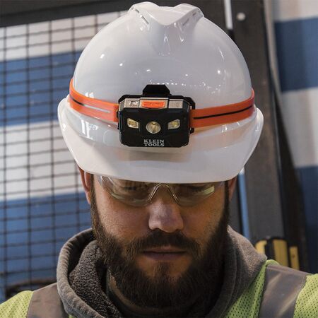 Rechargeable Headlamp with Silicone Strap, 400 Lumens, All-Day Runtime