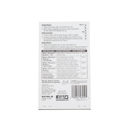 Wire Marker Book, 277/480V 3 Phase 1-48