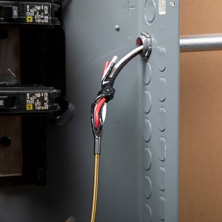 Multi-Groove Fibreglass Fish Tape with Spiral Steel Leader, 31 m