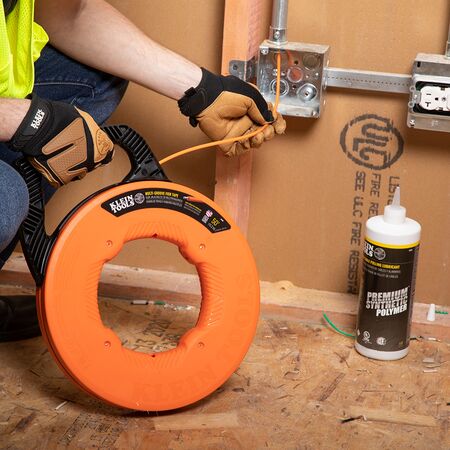 Multi-Groove Fibreglass Fish Tape with Nylon Tip, 15 m