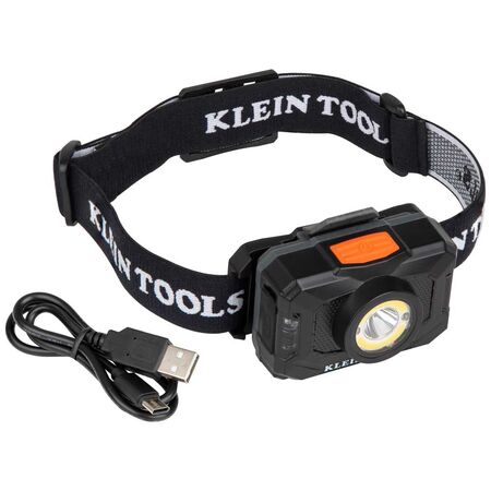 Rechargeable 2-Colour LED Headlamp with Adjustable Strap