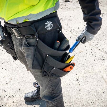 Electrician's Padded Tool Belt/Pouch Combo, 11-Pocket, 4-Piece, L