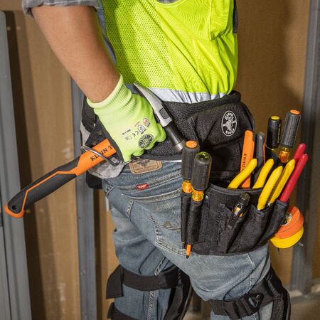 Electrician's Padded Tool Belt/Pouch Combo, 27-Pocket, 4-Piece, L