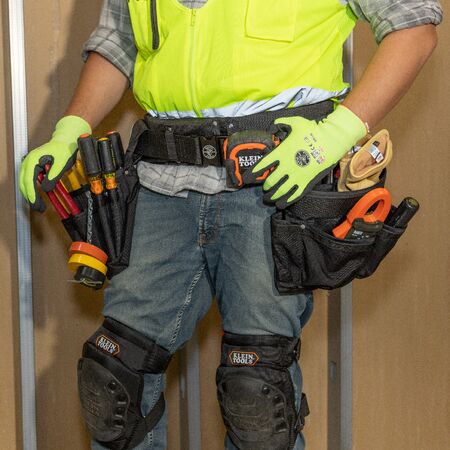 Electrician's Padded Tool Belt/Pouch Combo, 27-Pocket, 4-Piece, L
