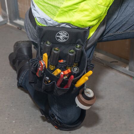 Electrician's Padded Tool Belt/Pouch Combo, 27-Pocket, 4-Piece, L