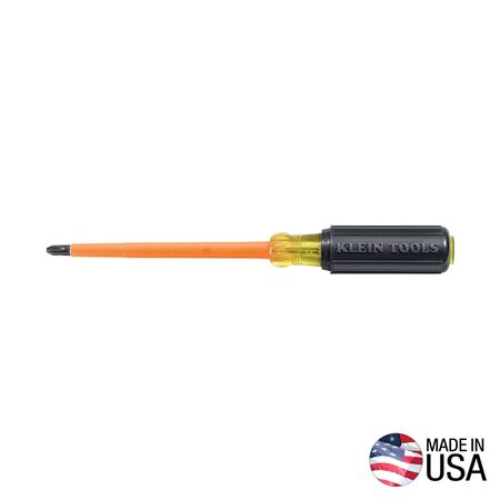 Insulated Screwdriver, No. 2 Phillips, 10 cm Round Shank
