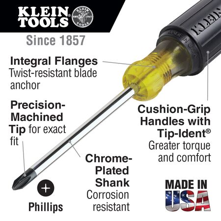 No. 3 Phillips Screwdriver, 15 cm Round Shank