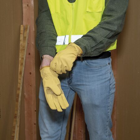 Cowhide Leather Gloves, Large