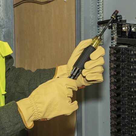 Cowhide Leather Gloves, Large