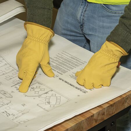 Cowhide Leather Gloves, Medium