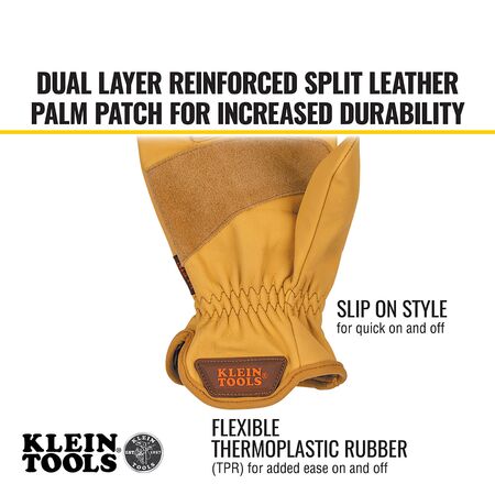 Cowhide Leather Gloves, Medium