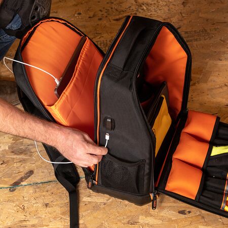 Tradesman Pro™ XL Tech Tool Bag Backpack, 28 Pockets