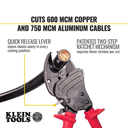 Open-Jaw Ratcheting Cable Cutter