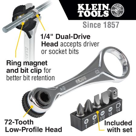 Slim Profile Mini Ratchet Set, 5-Piece