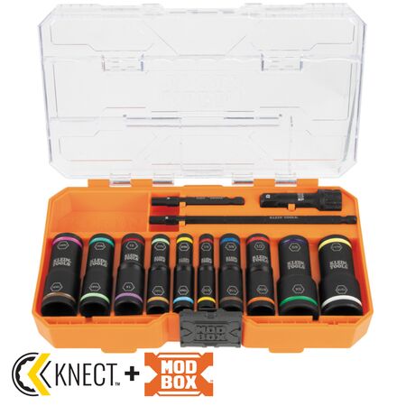 KNECT™ Flip-20 Impact Socket Set, SAE and Metric, 13-Piece