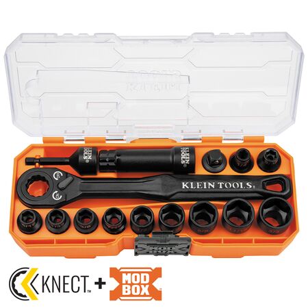 KNECT™ 3/8-Inch Drive Impact-Rated Pass Through Socket Set, 15-Piece
