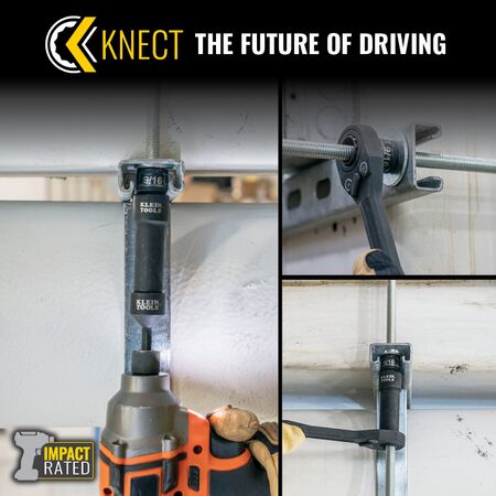 KNECT™ 3/8-Inch Drive Impact-Rated Pass Through Socket Set, 15-Piece