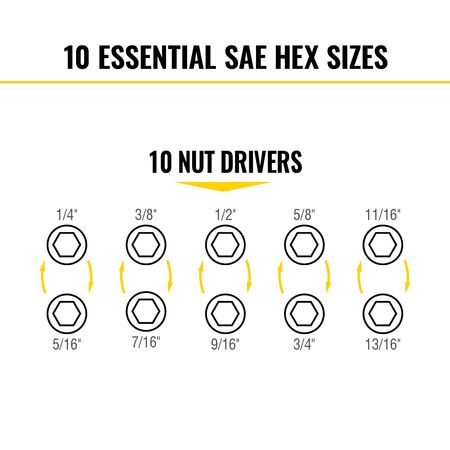 KNECT™ Flip-10 Heavy Duty Flip Impact Socket Set, SAE, 8-Piece