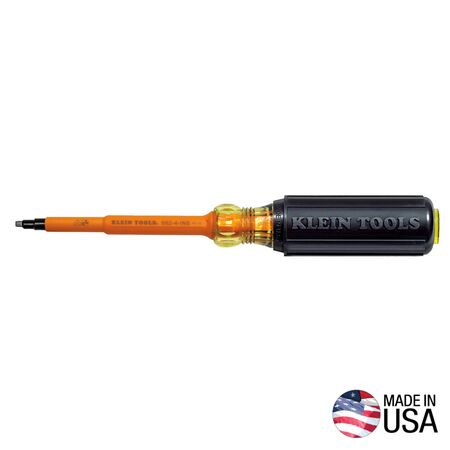 Insulated Screwdriver, No. 2 Square, 10 cm Round Shank
