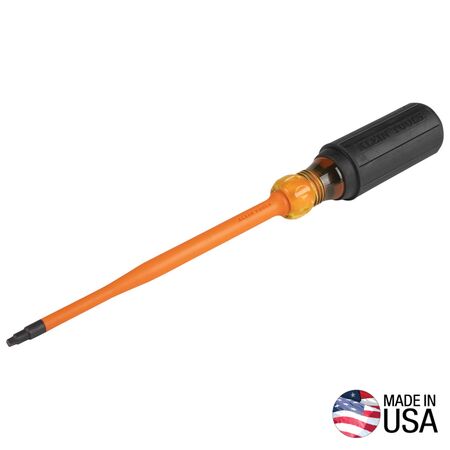 Slim-Tip 1000 V Insulated Screwdriver, No. 2 Square, 15.2 cm Round Shank