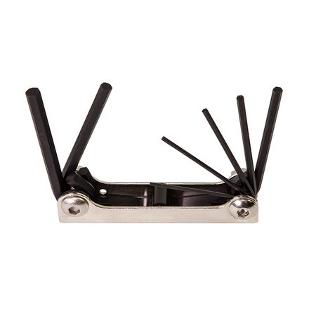 Folding Hex Key Set, 7-Key, Metric Sizes